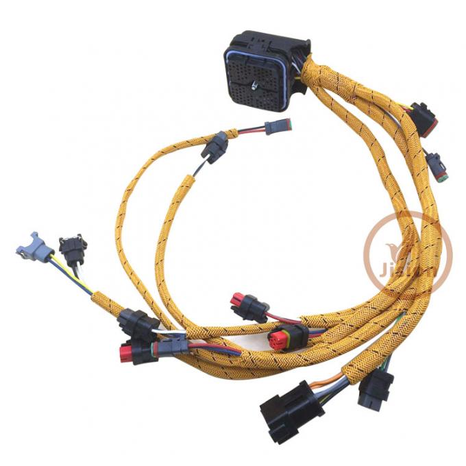 굴착기 엔진 wiring harness close-up view